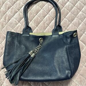 Vintage Blue Bucket Bag
